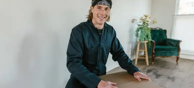 a mover about to pack and store board games when moving to Hollywood