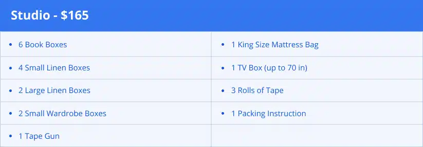Packing materials to use when moving a Fort Lauderdale home - a studio infographic