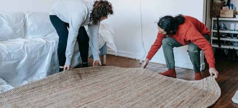 a couple relocating expensive rugs in florida