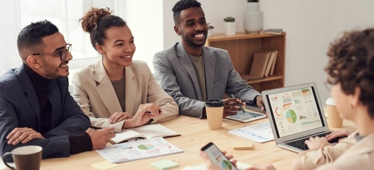 people on a meeting about the best cities to start a business in South Florida