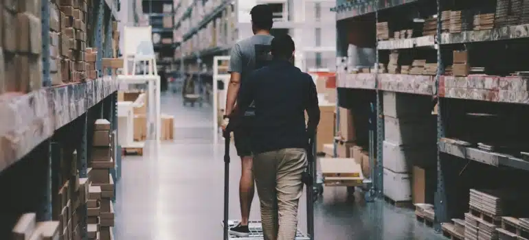 a man in a storage