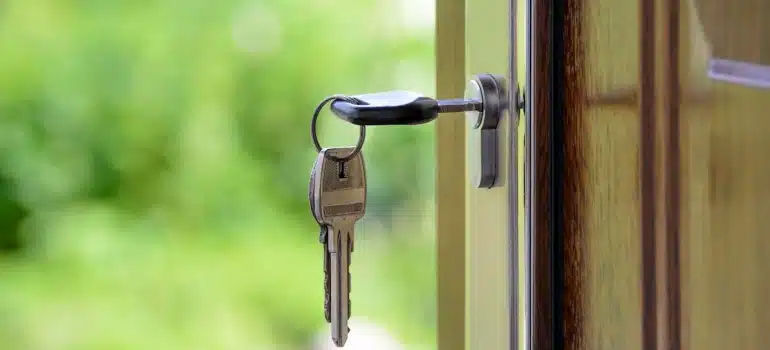 a key in the lock
