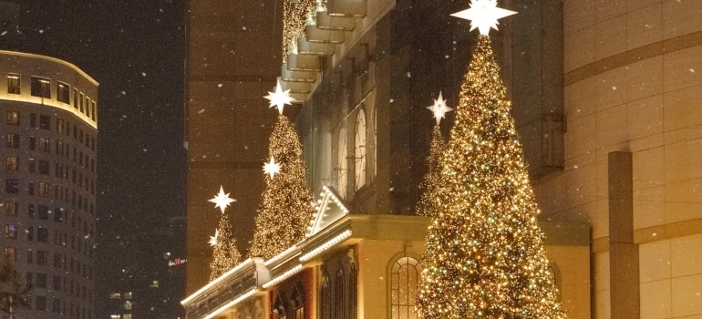 a decorated city 