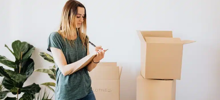 a woman packing for living in Pinecrest