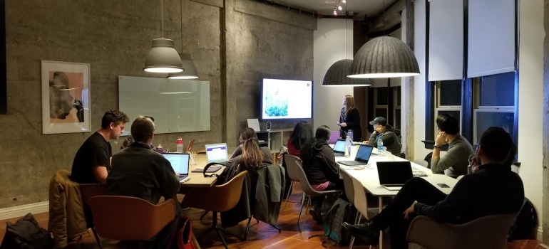 people in an office 