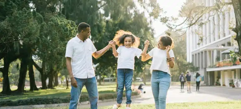 a family exploring Broward County for families