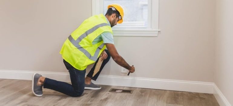 a man checking ventilation
