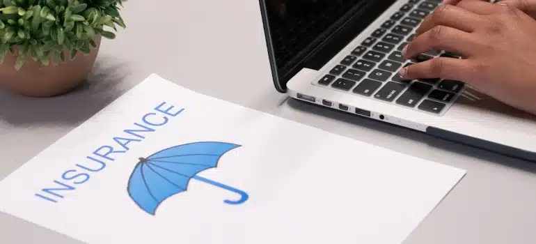 insurance and umbrella on the paper