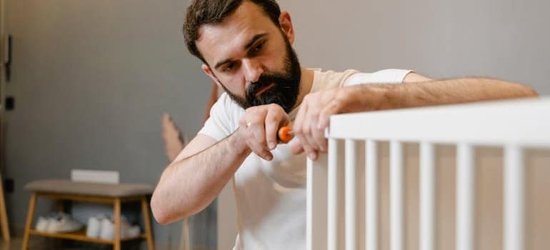 a man downsizing your child’s bedroom