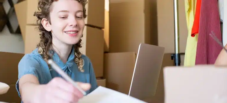 a woman planning the relocating a fashion retail chain
