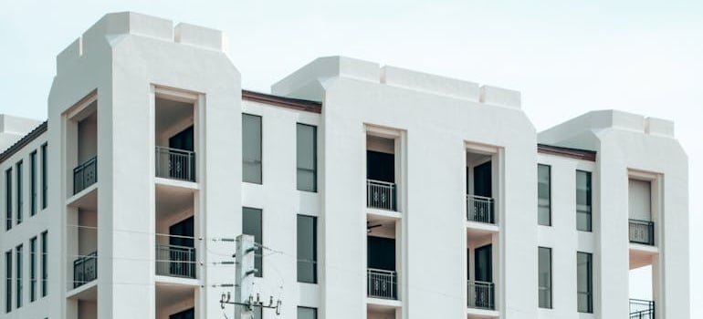 White Concrete Building in Coral Gables, FL