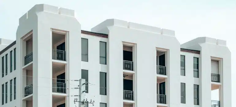 White Concrete Building in Coral Gables, FL