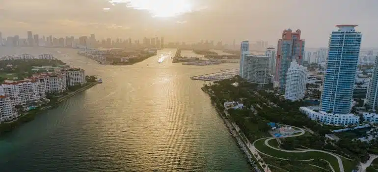 Aerial view of one of the best Florida island communities