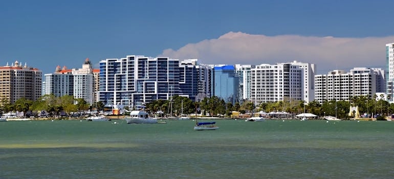 Sarasota Florida Skyline with Waterfront View