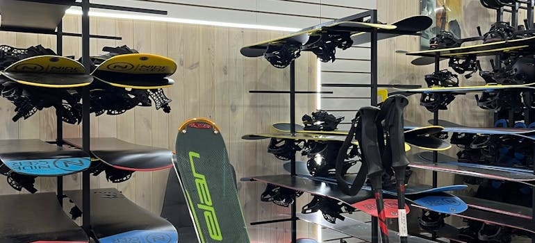 Ski and Snowboard Equipment Store Interior Display