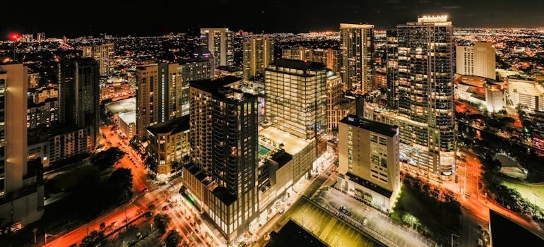 Fort Lauderdale downtown at night
