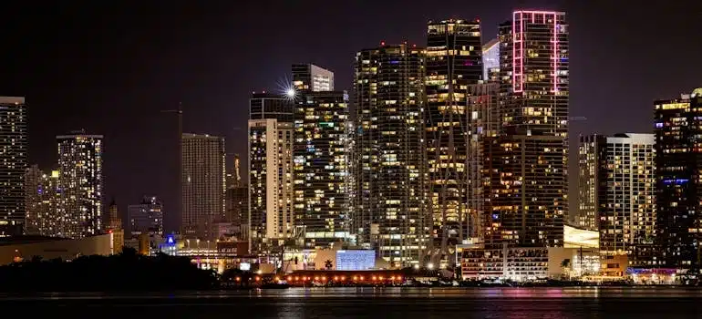 Brickell at night is one of the most popular Miami relocation destinations among New Yorkers