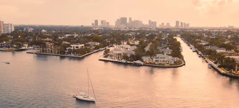 Clouds Above Fort Lauderdale Harbor During Sunset