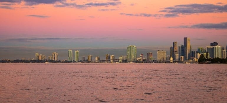 Drone Shot of romantic places to live in Miami