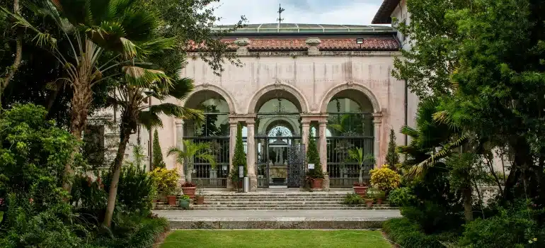 The Vizcaya Museum and Gardens, located in the Coconut Grove neighborhood of Miami