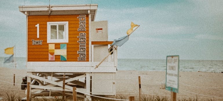 Lifeguard Hut on an Empty Hallandale Beach