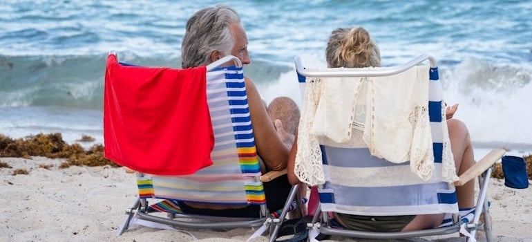 Relaxed Senior Couple Enjoying Miami Beach
