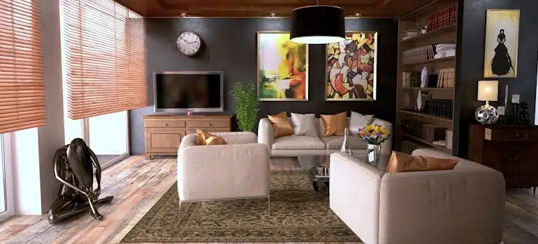 A living room that shows how to arrange your Aventura home after the move